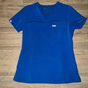 Figs One Pocket Royal Blue Scrub Top XS